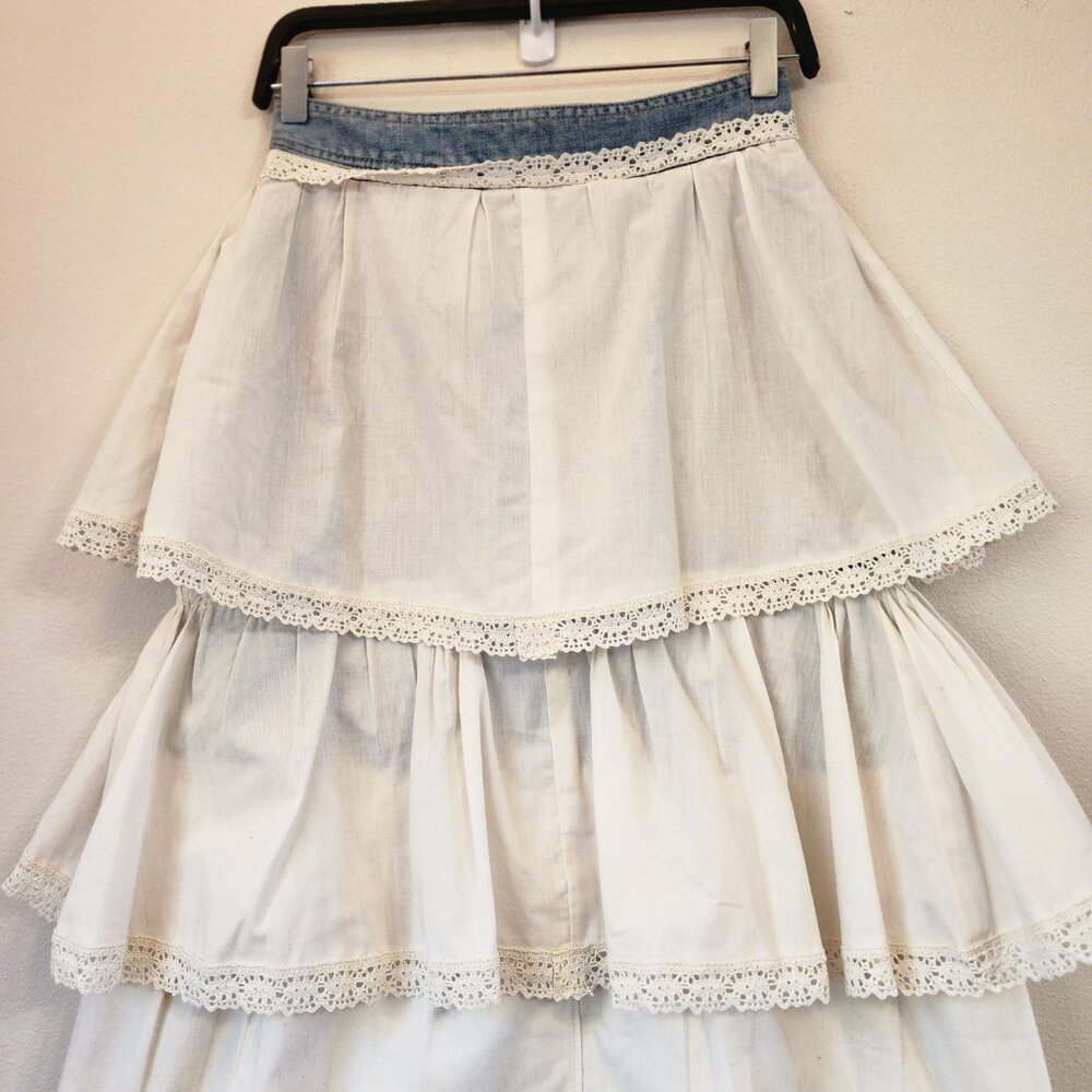 Floral White Midi Skirt - Picture 11 of 16